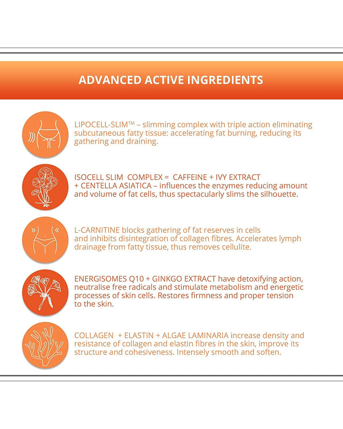 Eveline Cosmetics Slim Extreme 4D Liposuction Slimming & Remodeling Serum — active ingredients