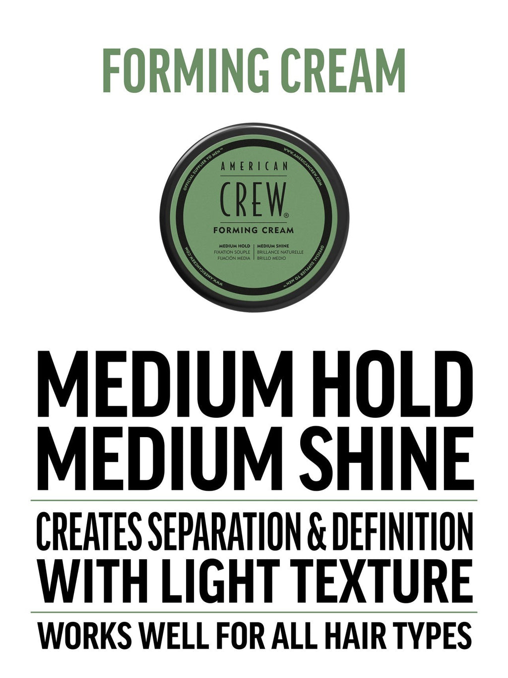 American Crew Forming Cream 50g — medium hold medium shine