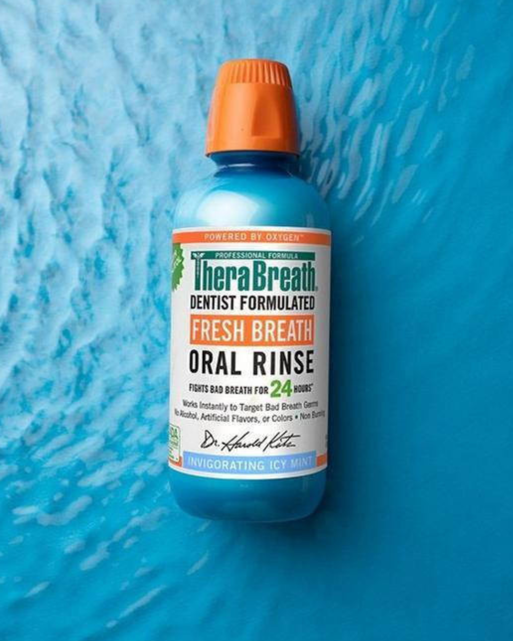 TheraBreath Fresh Breath Oral Rinse Invigorating Icy Mint