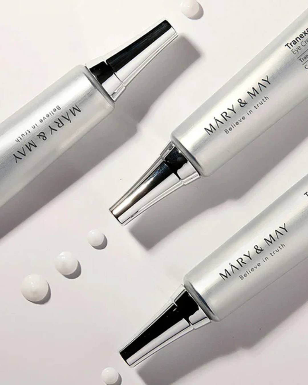 mary&may tranexamic acid + glutathione eye cream 30g Mary & May & Set How to Use Squeeze a small amount of product on your ring finger and apply around the eye area MARY & MAY Tranexamic Acid