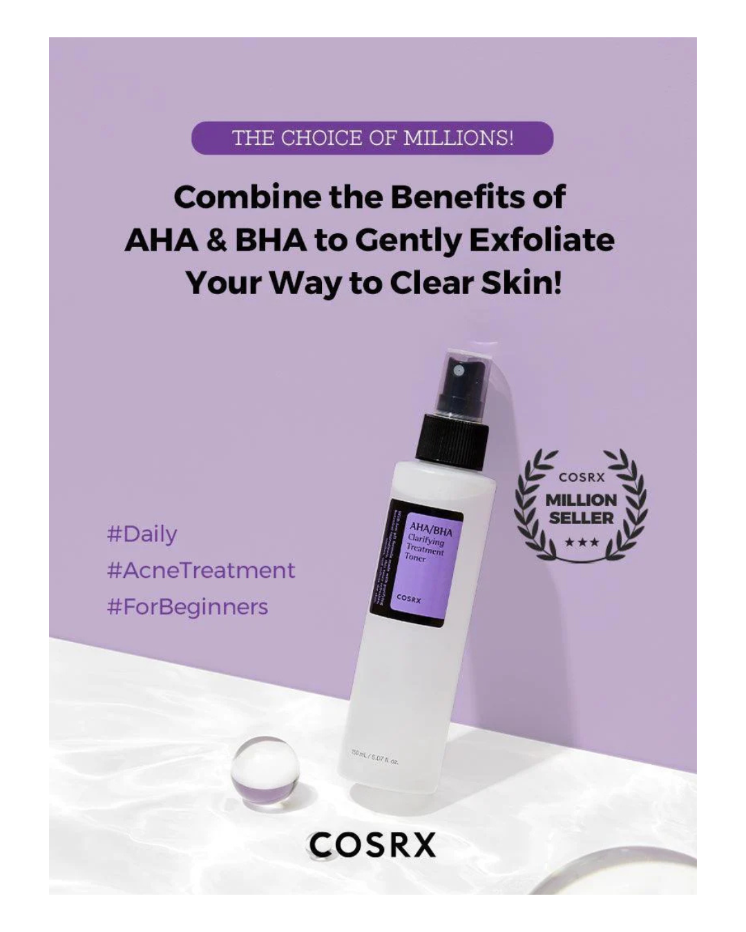 COSRX AHA/BHA Clarifying Treatment Toner