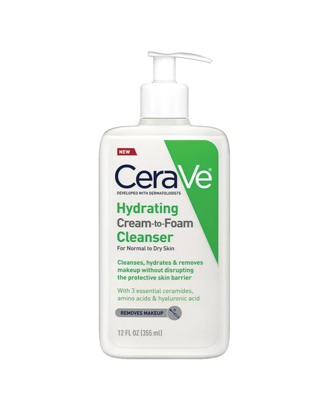 Cerave Hydrating Cleanser Cream-To-Foam 12oz Pump